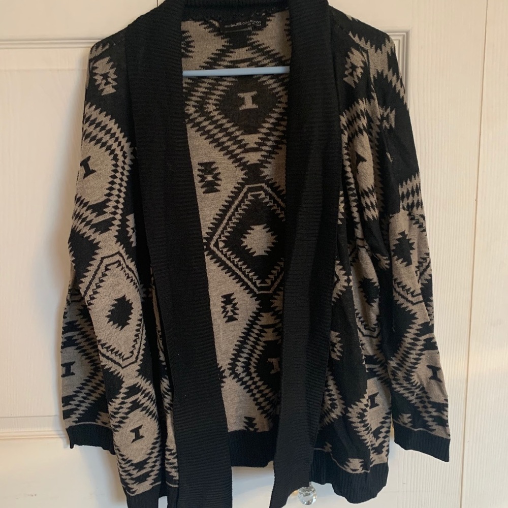 Black/tan cardigan